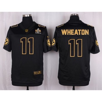 Steelers #11 Markus Wheaton Black Men's Stitched NFL Elite Pro Line Gold Collection Jersey