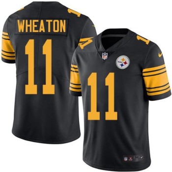 Steelers #11 Markus Wheaton Black Youth Stitched NFL Limited Rush Jersey Steelers #11 Markus Wheaton Black Youth Stitched NFL Limited Rush Jersey