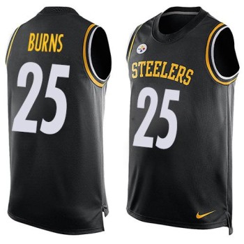 Steelers #25 Artie Burns Black Team Color Men's Stitched NFL Limited Tank Top Jersey