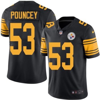 Steelers #53 Maurkice Pouncey Black Youth Stitched NFL Limited Rush Jersey Steelers #53 Maurkice Pouncey Black Youth Stitched NFL Limited Rush Jersey