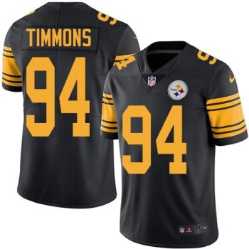 Steelers #94 Lawrence Timmons Black Youth Stitched NFL Limited Rush Jersey Steelers #94 Lawrence Timmons Black Youth Stitched NFL Limited Rush Jersey