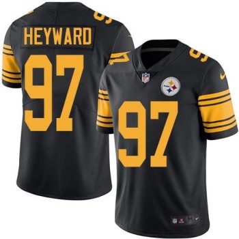 Steelers #97 Cameron Heyward Black Youth Stitched NFL Limited Rush Jersey Steelers #97 Cameron Heyward Black Youth Stitched NFL Limited Rush Jersey