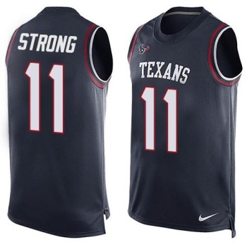 Texans #11 Jaelen Strong Navy Blue Team Color Men's Stitched NFL Limited Tank Top Jersey Texans #11 Jaelen Strong Navy Blue Team Color Men's Stitched NFL Limited Tank Top Jersey