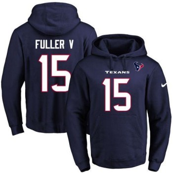 Texans #15 Will Fuller V Navy Blue Name & Number Pullover NFL Hoodie Texans #15 Will Fuller V Navy Blue Name & Number Pullover NFL Hoodie