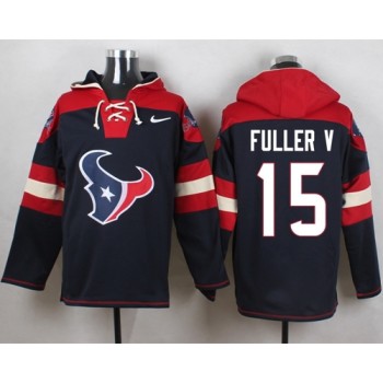 Texans #15 Will Fuller V Navy Blue Player Pullover Hoodie Texans #15 Will Fuller V Navy Blue Player Pullover Hoodie