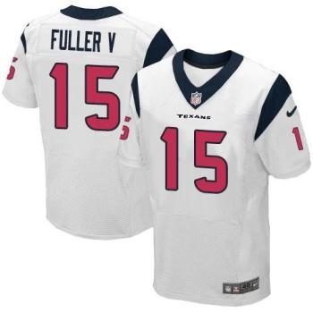 Texans #15 Will Fuller V White Men's Stitched NFL Elite Jersey