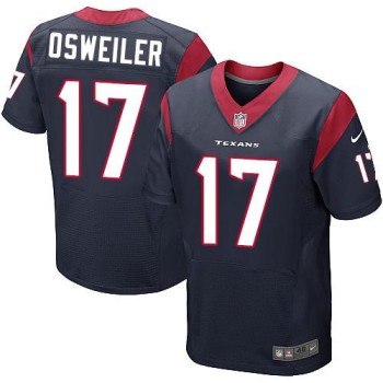 Texans #17 Brock Osweiler Navy Blue Team Color Men's Stitched NFL Elite Jersey Texans #17 Brock Osweiler Navy Blue Team Color Men's Stitched NFL Elite Jersey