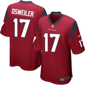 Texans #17 Brock Osweiler Red Alternate Youth Stitched NFL Elite Jersey Texans #17 Brock Osweiler Red Alternate Youth Stitched NFL Elite Jersey