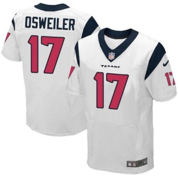 Texans #17 Brock Osweiler White Men's Stitched NFL Elite Jersey