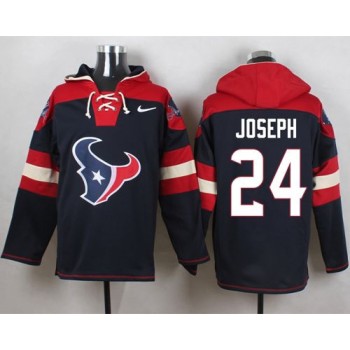 Texans #24 Johnathan Joseph Navy Blue Player Pullover NFL Hoodie Texans #24 Johnathan Joseph Navy Blue Player Pullover NFL Hoodie