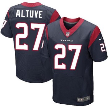 Texans #27 Jose Altuve Navy Blue Team Color Men's Stitched NFL Elite Jersey Texans #27 Jose Altuve Navy Blue Team Color Men's Stitched NFL Elite Jersey