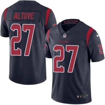 Texans #27 Jose Altuve Navy Blue Youth Stitched NFL Limited Rush Jersey Texans #27 Jose Altuve Navy Blue Youth Stitched NFL Limited Rush Jersey