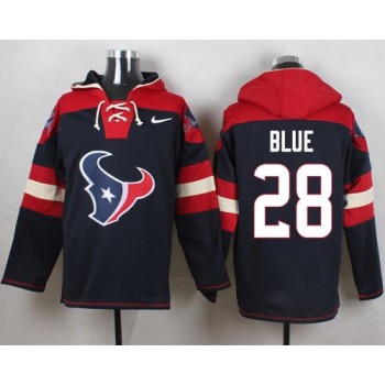 Texans #28 Alfred Blue Navy Blue Player Pullover NFL Hoodie Texans #28 Alfred Blue Navy Blue Player Pullover NFL Hoodie
