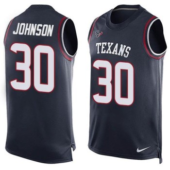 Texans #30 Kevin Johnson Navy Blue Team Color Men's Stitched NFL Limited Tank Top Jersey Texans #30 Kevin Johnson Navy Blue Team Color Men's Stitched NFL Limited Tank Top Jersey