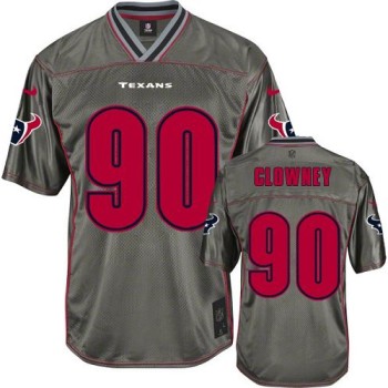 Texans #90 Jadeveon Clowney Grey Men's Stitched NFL Elite Vapor Jersey Texans #90 Jadeveon Clowney Grey Men's Stitched NFL Elite Vapor Jersey