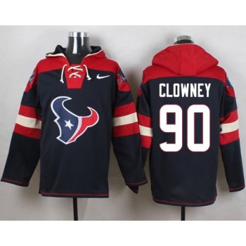 Texans #90 Jadeveon Clowney Navy Blue Player Pullover NFL Hoodie Texans #90 Jadeveon Clowney Navy Blue Player Pullover NFL Hoodie