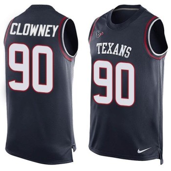 Texans #90 Jadeveon Clowney Navy Blue Team Color Men's Stitched NFL Limited Tank Top Jersey Texans #90 Jadeveon Clowney Navy Blue Team Color Men's Stitched NFL Limited Tank Top Jersey