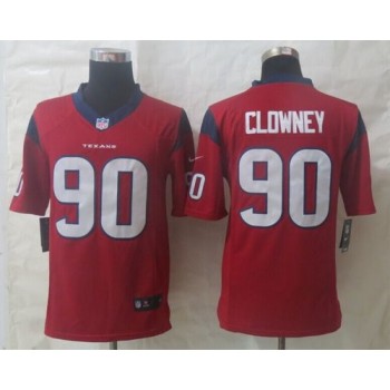 Texans #90 Jadeveon Clowney Red Alternate Men's Stitched NFL Limited Jersey Texans #90 Jadeveon Clowney Red Alternate Men's Stitched NFL Limited Jersey