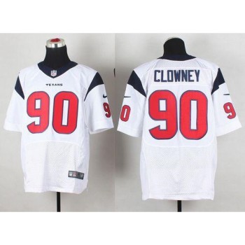 Texans #90 Jadeveon Clowney White Men's Stitched NFL Elite Jersey