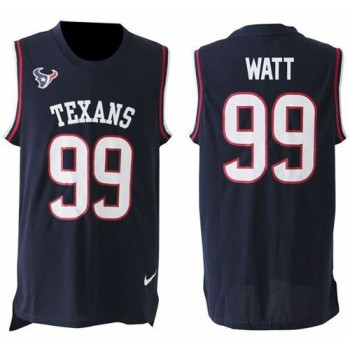 Texans #99 J.J. Watt Navy Blue Team Color Men's Stitched NFL Limited Tank Top Jersey Texans #99 J.J. Watt Navy Blue Team Color Men's Stitched NFL Limited Tank Top Jersey
