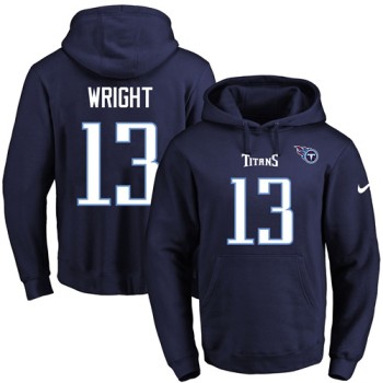 Titans #13 Kendall Wright Navy Blue Name & Number Pullover NFL Hoodie Titans #13 Kendall Wright Navy Blue Name & Number Pullover NFL Hoodie
