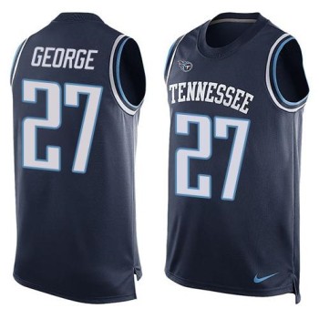 Titans #27 Eddie George Navy Blue Alternate Men's Stitched NFL Limited Tank Top Jersey Titans #27 Eddie George Navy Blue Alternate Men's Stitched NFL Limited Tank Top Jersey