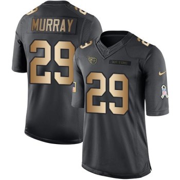 Titans #29 DeMarco Murray Black Men's Stitched NFL Limited Gold Salute To Service Jersey Titans #29 DeMarco Murray Black Men's Stitched NFL Limited Gold Salute To Service Jersey