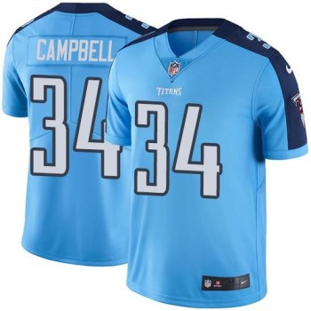Titans #34 Earl Campbell Light Blue Men's Stitched NFL Limited Rush Jersey Titans #34 Earl Campbell Light Blue Men's Stitched NFL Limited Rush Jersey