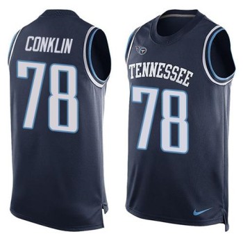Titans #78 Jack Conklin Navy Blue Alternate Men's Stitched NFL Limited Tank Top Jersey Titans #78 Jack Conklin Navy Blue Alternate Men's Stitched NFL Limited Tank Top Jersey