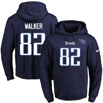 Titans #82 Delanie Walker Navy Blue Name & Number Pullover NFL Hoodie Titans #82 Delanie Walker Navy Blue Name & Number Pullover NFL Hoodie