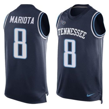 Titans #8 Marcus Mariota Navy Blue Alternate Men's Stitched NFL Limited Tank Top Jersey Titans #8 Marcus Mariota Navy Blue Alternate Men's Stitched NFL Limited Tank Top Jersey