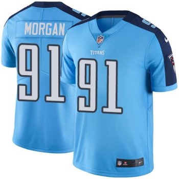Titans #91 Derrick Morgan Light Blue Men's Stitched NFL Limited Rush Jersey