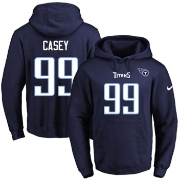 Titans #99 Jurrell Casey Navy Blue Name & Number Pullover NFL Hoodie Titans #99 Jurrell Casey Navy Blue Name & Number Pullover NFL Hoodie
