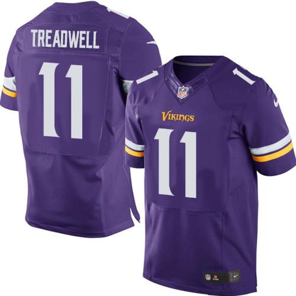 Vikings #11 Laquon Treadwell Purple Team Color Men's Stitched NFL Elite Jersey