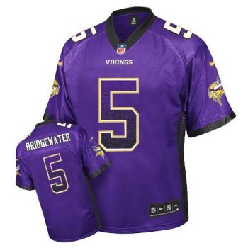 Vikings #5 Teddy Bridgewater Purple Team Color Youth Stitched NFL Elite Drift Fashion Jersey