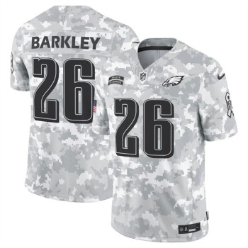 Men's Philadelphia Eagles #26 Saquon Barkley 2024 F.U.S.E Arctic Camo Salute to Service Limited Stitched Football Jersey Men's Philadelphia Eagles #26 Saquon Barkley 2024 F.U.S.E Arctic Camo Salute to Service Limited Stitched Football Jersey