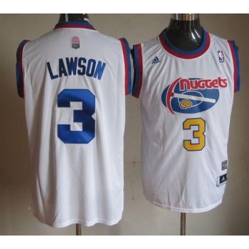 Nuggets #3 Ty Lawson White Hardwood Classic Stitched NBA Jersey
