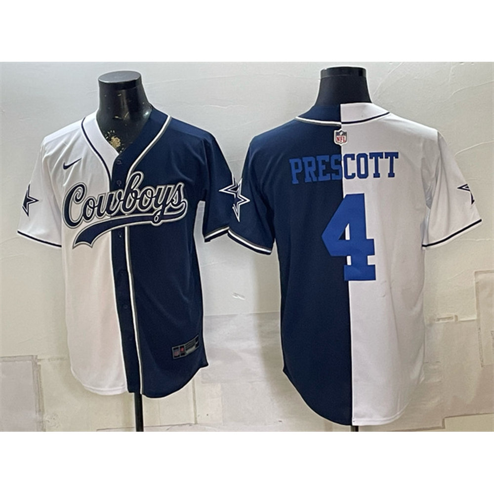 Youth Dallas Cowboys #4 Dak Prescott Navy Split Stitched Jersey Youth Dallas Cowboys #4 Dak Prescott Navy Split Stitched Jersey