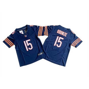 Men's Chicago Bears #15 Rome Odunze Navy 2024 Draft F.U.S.E. Vapor Stitched Football Jersey Men's Chicago Bears #15 Rome Odunze Navy 2024 Draft F.U.S.E. Vapor Stitched Football Jersey