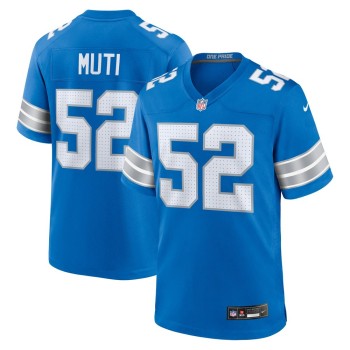 Men's Detroit Lions Netane Muti  Blue Game Jersey Men's Detroit Lions Netane Muti  Blue Game Jersey