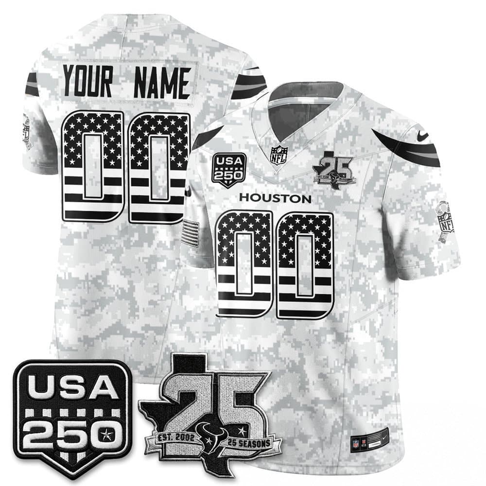 Men's Houston Texans Camo 2026 Salute to Service Edition Vapor F.U.S.E. Limited Custom Jersey Men's Houston Texans Camo 2026 Salute to Service Edition Vapor F.U.S.E. Limited Custom Jersey