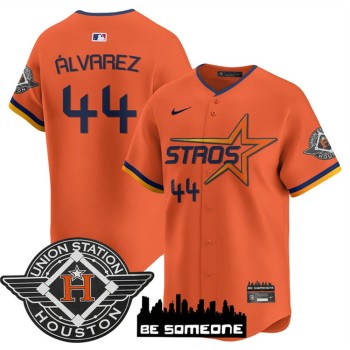 Youth Houston Astros #44 Yordan Alvarez Orange 2025 City Connect Limited Stitched Baseball Jersey