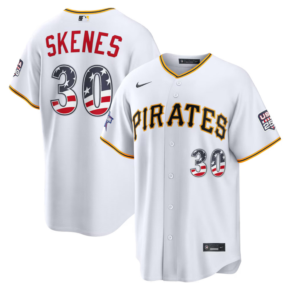 Youth Pittsburgh Pirates #30 Paul Skenes Nike White 2026 All-Star Edition Stars & Stripes Stadium Jersey