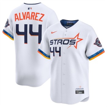 Men's Houston Astros #44 Yordan Alvarez White 2025 City Connect Limited Stitched Baseball Jersey Men's Houston Astros #44 Yordan Alvarez White 2025 City Connect Limited Stitched Baseball Jersey