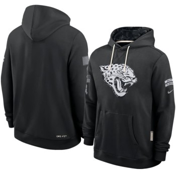 Men's Jacksonville Jaguars Nike Black 2026 Salute to Service Sideline Dri-FIT Pullover Hoodie