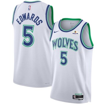 Men's Minnesota Timberwolves #5 Anthony Edwards White 2026/27 Association Edition Jersey Men's Minnesota Timberwolves #5 Anthony Edwards White 2026/27 Association Edition Jersey
