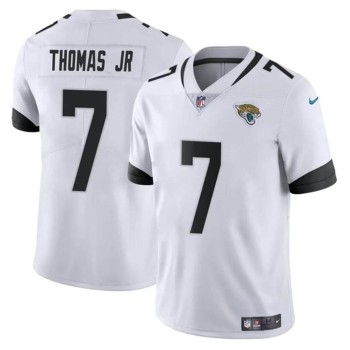Men's Jacksonville Jaguars #7 Brian Thomas Jr White 2024 Draft Vapor Untouchable Limited Stitched Jersey Men's Jacksonville Jaguars #7 Brian Thomas Jr White 2024 Draft Vapor Untouchable Limited Stitched Jersey