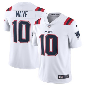 Youth New England Patriots #10 Drake Maye White 2024 Draft Vapor Limited Stitched Football Jersey Youth New England Patriots #10 Drake Maye White 2024 Draft Vapor Limited Stitched Football Jersey