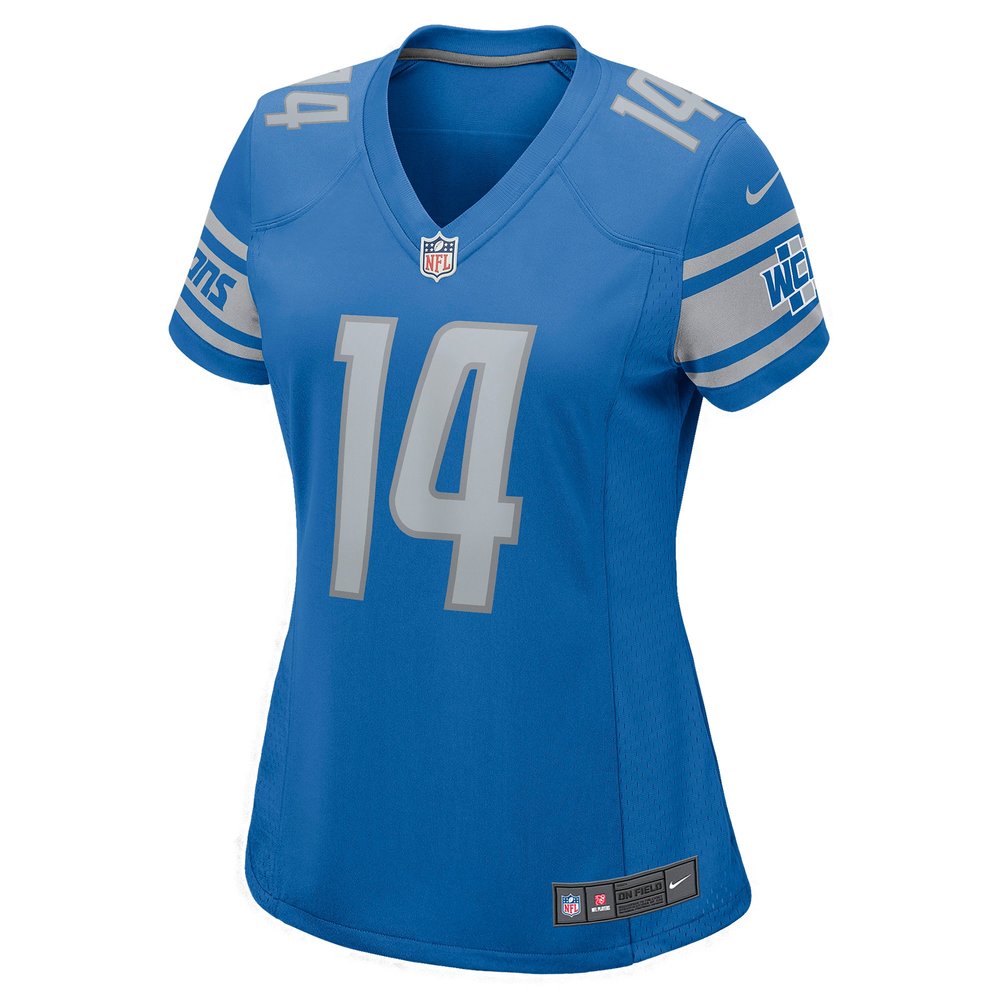 Women's Detroit Lions #14 Amon-Ra St. Brown Blue Game Player Jersey