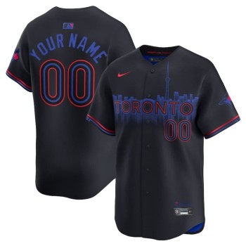 Youth Toronto Blue Jays Black 2024 City Connect Limited Custom Jersey